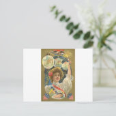 4 juli Vintage Briefkaart (Staand voorkant)