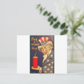 4 juli Vintage Briefkaart (Staand voorkant)