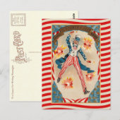 4 juli: Vintage Uncle Sam Briefkaart (Voorkant / Achterkant)