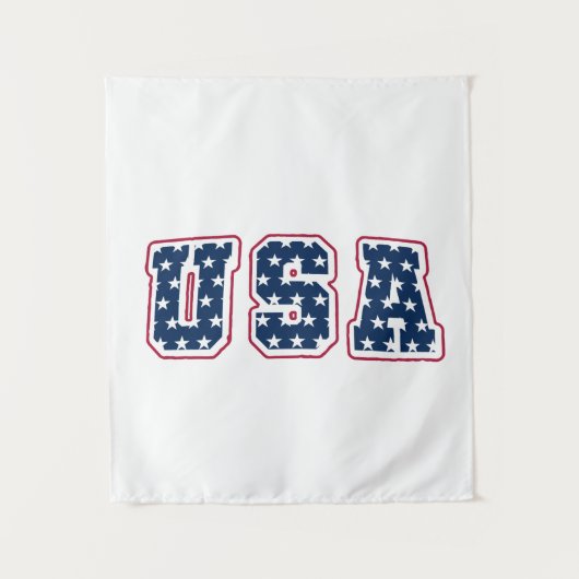 4 juli - Vintage USA-typografieontwerp Wandkleed (Voorkant)