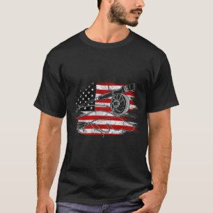 4 juli Vissen USA Vlag Meerval Meervalvissen Patri T-shirt