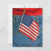 4 juli vlag Jean pocket Kaart (Voorkant)