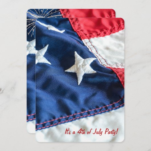 4 juli vlag kaart (Voorkant / Achterkant)