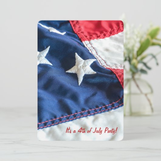 4 juli vlag kaart (Staand voorkant)