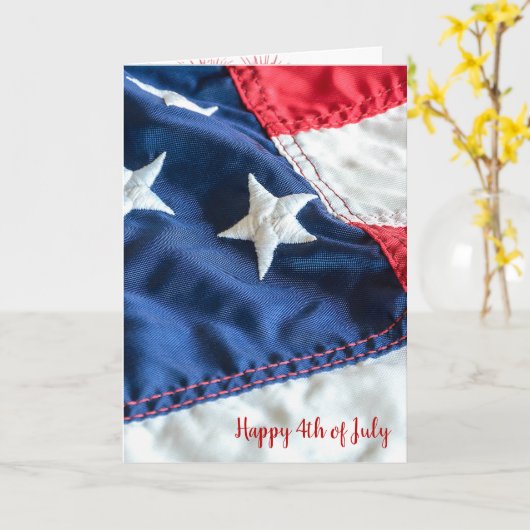 4 juli vlag macro kaart (Gele Bloem)