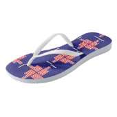 4 juli Vlag patroon Flip Flops (Schuin)