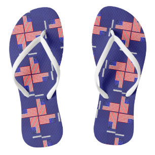 4 juli Vlag patroon Flip Flops