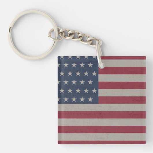 4 JULI VLAG SLEUTELHANGER (voorkant)