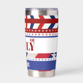 4 juli Vlag van Amerika Artsy Custom Geïsoleerde Drinkbeker (Achterkant)