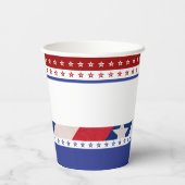 4 juli Vlag van Amerika Artsy Custom Papieren Bekers (Achterkant)