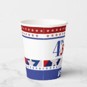 4 juli Vlag van Amerika Artsy Custom Papieren Bekers (Rechts)