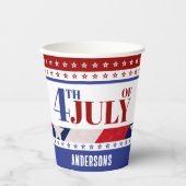 4 juli Vlag van Amerika Artsy Custom Papieren Bekers (Voorkant)