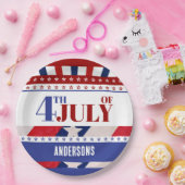 4 juli Vlag van Amerika Artsy Custom Papieren Bordje (Feest)