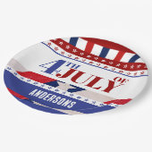 4 juli Vlag van Amerika Artsy Custom Papieren Bordje (Gekanteld)