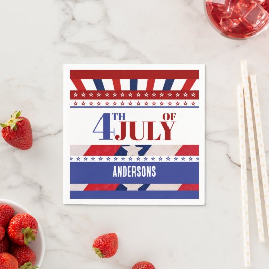 4 juli Vlag van Amerika Artsy Custom Servet (Insitu)