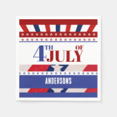 4 juli Vlag van Amerika Artsy Custom Servet (Voorkant)
