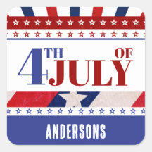 4 juli Vlag van Amerika Artsy Custom