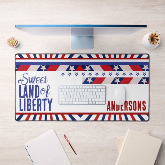 4 juli Vlag van Amerika Sweet Land of Liberty Bureaumat (Kantoor 1)