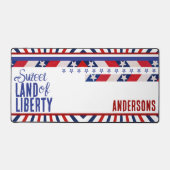 4 juli Vlag van Amerika Sweet Land of Liberty Bureaumat (Voorkant)