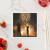 4 juli Vlaggen en vuurwerk Servet (Insitu)