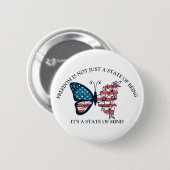 4 juli Vlinder Button (Voorkant /achterkant)