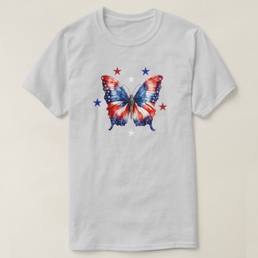 4 juli Vlinder T-shirt (Design voorkant)
