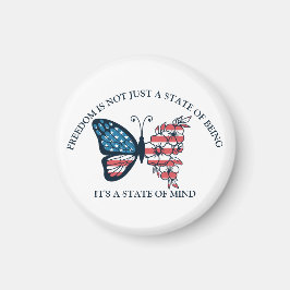 4 juli Vlindermagneet Magneet