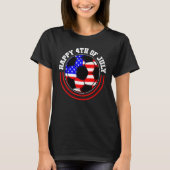 4 juli Voetbal Patriotic Pride American F T-shirt (Voorkant)