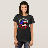 4 juli Voetbal Patriotic Pride American F T-shirt (Voorkant volledig)