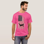 4 juli Volleybal Amerikaanse vlag Volleybal T-shirt (Voorkant volledig)