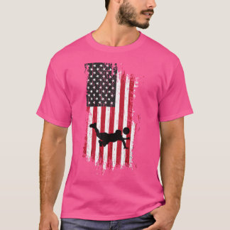 4 juli Volleybal Amerikaanse vlag Volleybal T-shirt