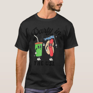 4 juli voor de hotdog party in de VS T-shirt