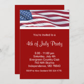 4 juli voor de uitnodigingen voor de verkiezingsca (Voorkant / Achterkant)