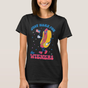 4 juli voor mannen grappig alleen hier voor de wei t-shirt
