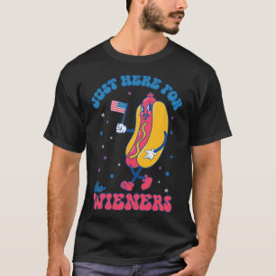 4 juli voor mannen grappig alleen hier voor de wei t-shirt