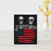 4 juli voor vrouwen Mannen Amerikaanse vlag schede Kaart (Gele Bloem)