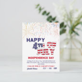 4 juli vooruitzichten voor de verkoop van onroeren feestdagenkaart (Staand voorkant)