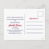 4 juli vooruitzichten voor de verkoop van onroeren feestdagenkaart (Achterkant)