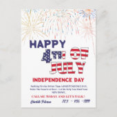 4 juli vooruitzichten voor de verkoop van onroeren feestdagenkaart (Voorkant)