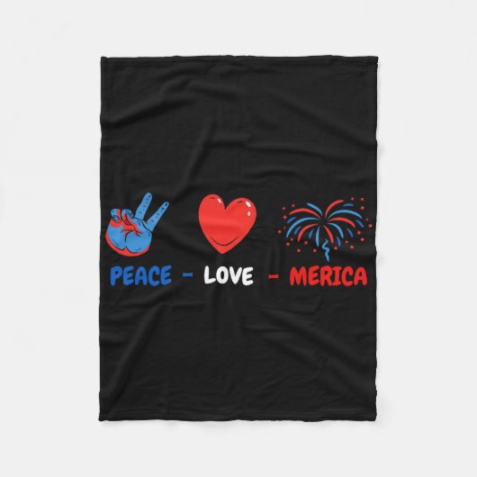 4 juli Vrede van Merica Fleece Deken (Voorkant)