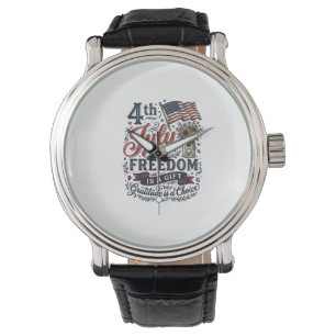 4 juli vrijheid dankbaarheid vintage shirt ontwerp horloge
