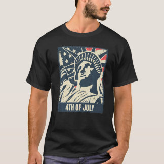 4 juli Vrijheidsbeeld amerikaanse amerikaanse patr T-shirt