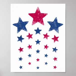 4 juli Vrouwen Mannen Kinder Schattigee USA Patrio Poster