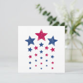 4 juli Vrouwen Mannen Kinder Schattigee USA Patrio Save The Date (Staand voorkant)