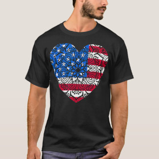 4 juli Vrouwen Meisjes Kinderen Mandala Amerikaans T-shirt