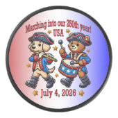 4 juli VS 250e verjaardag Semiquincentennial Hockey Puck (Voorkant)