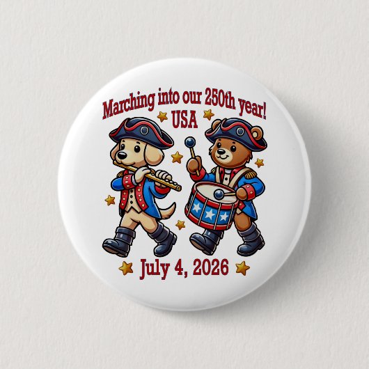 4 juli VS 250ste verjaardag Semiquincentennial Ronde Button 5,7 Cm (Voorkant)