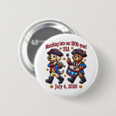 4 juli VS 250ste verjaardag Semiquincentennial Ronde Button 5,7 Cm (Voorkant /achterkant)