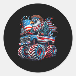 4 juli VS Amerikaanse vlag Stekelstaart Patriottis Ronde Sticker