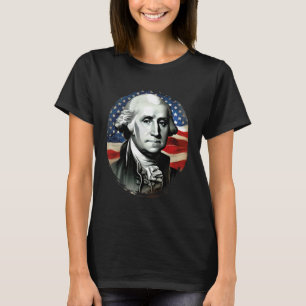 4 juli VS George Washington Schildering Aan T-shirt
